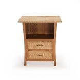 Nightstand With Drawers, Cherry, Laptop Space, Scandinavian, Danish Modern, Asian, Qm, "Rushes" 2 small
