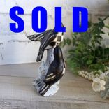Courtly Checks Songbird Figurine Black And White Checks Decor 1 small
