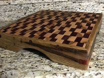Exotic Wood End Grain Cutting Board 4 small
