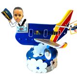 Pilot Airplane Cake Topper, Milestone Aviator, Pilot, Flight Attendant Birthday Cake Topper 5 small