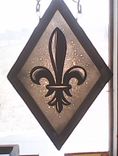 Heraldic Lily Or Fleur De Lis,Stained Glass, Glass Painting,Heraldic Glass Art,Home Decor 1 small