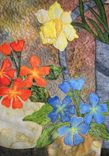 Daffodils & Primroses Art Quilt 2 small