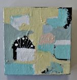 Triptych, 3 Original Acrylic Abstract Paintings, 8" X 8" Each, Small Art Canvas 4 small