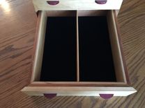 Cherry And Purpleheart 3 Drawer Jewelry Box 2 small
