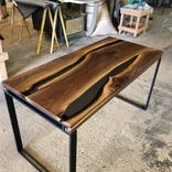 Walnut & Grey Resin Desk 1 small