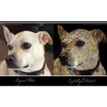 Custom Crystallized Pet Portrait Mini Dog Cat Animal Bling European Crystals 1 small