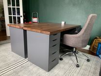 Walnut Top Desk With Storage Drawers 1 small