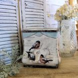 Tissue Box Cover French Country Decor Vintage Song Bird Decor 3 small