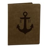 Custom Engraved Dark Brown Leather Portfolio 1 small