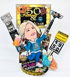 Selfie Queen Birthday Cake Topper For Woman, 50 & Fabulous Cartoon Small 6 small