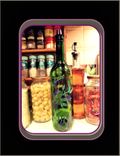 Painted Wine Glass, Champagne Glass, Wine Bottle, Wine Art, Kitchen Art, Olive Oil Bottle 4 small