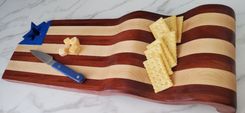Waving American Flag Cutting Board/Serving Tray 1 small