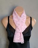 Floral Pink Chiffon Scarf 1 small