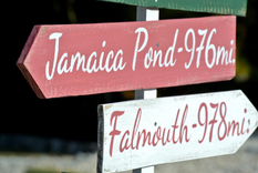 Destination Shamrock Sign. Directional Sign Post. Wedding Gift Idea. 4 small