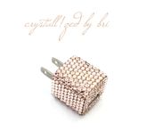 Crystallized Apple Wall Charger Outlet To Usb Genuine European Crystals - Any Color! 1 small