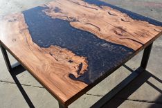 Epoxy Table, Cherry Wood Live Edge 1 small