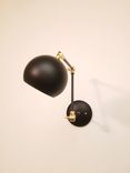 Gold & Black Kitchen Shelves Adjustable Wall Light - Industrial Sconce 2 small
