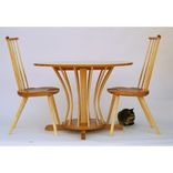 Round Walnut And Ash Spindle Table 3 small