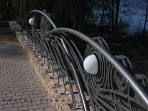 Deck Railing With Light Fixtures. 5 small