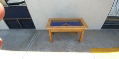 Solid Oak Military Retirement Shadow Box Table 4 small
