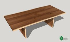Live Edge Book Matched Solid Walnut Dining Table 6 small