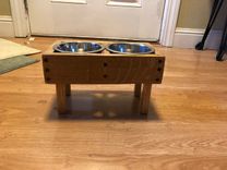 Reclaimed Wine Barrel Dog Bowl 2 small