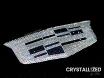 Cadillac Crystallized Car Emblem Bling Genuine European Crystals Bedazzled 3 small