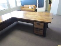Executive Desk In Walnut And Steel 6 small