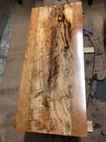 Modern Desk, Waterfall Leg, Minimalist, Spalted Maple And Cherry 3 small