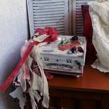 Custom Keepsake Box Storage Box Red Rose Vintage Style French Chic Decor 6 small