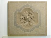 Limestone Classic Grape Relief Monolithic Mosaic Back Splash Decorative Tile Insert 1 small