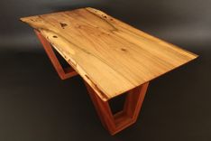 Spalted Maple Slab Coffee Table On Sapele Legs 1 small