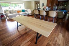 Straight Edge Maple Dining Table 4 small