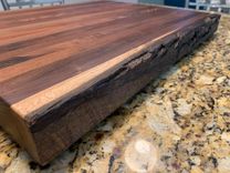 Live Edge Bark Sided Solid Walnut Cutting Board 2 small