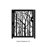Decorative Forest Steel Gate - Nature Metal Art - Steel Wall Panel - Garden Gate Art - Custom Gate 5 small