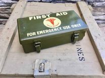 Vintage Ww2 Us Army First Aid Kit Travel Cigar Humidor Ammodor 1 small
