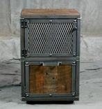 Small File Cabinet With Storage. Reclaimed Wood And Steel Cabinet. Rustic Industrial Drawer. 3 small