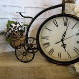 Courtly Clock Black And White Checked Large Mantle Clock Hand Painted Whimsy Decor 4 small