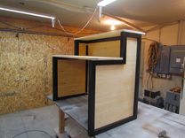 Steel And Select Pine Reception Desk 2 small