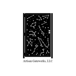 Decorative Steel Gate - Steel Panel Art- Stargazer - Night Sky Garden Gate - Wall Panel 2 small