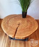 Round Coffee Table- Live Edge- Industrial- Tree Slice- Log- Rustic- Side Table- End- Maple 2 small