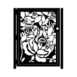 Metal Art Gate With Roses - Rose Garden Gate - Decorative Steel Wall Panel - Custom Gate 2 small