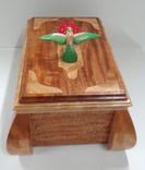 Carved Hummingbird Keepsake Box 2 small