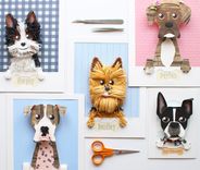 Custom Dog Portrait Made From Paper 5 X 7 5 small