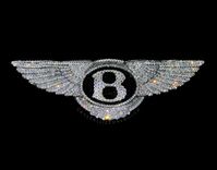 Bentley Crystallized Car Emblem Bling Genuine European Crystals Bedazzled 1 small