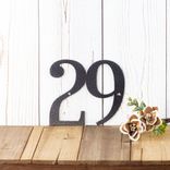 Personalized Metal Address Sign, Custom House Number Plaque, Stylish Horizontal Laser Cut Steel Numbers, Minimalist Outdoor Home Wall Decor 1 small