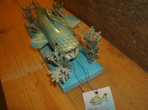 Antiqued' Ice Fishing Decoys 4 small