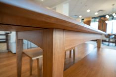 Cherry Center Extension Table With Wooden Legs 6 small