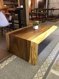 Monkey Pod Live Edge Waterfall Acrylic Leg Coffee Table 3 small