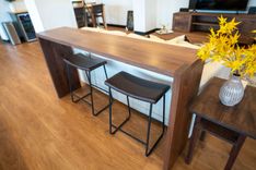 Walnut Waterfall Sofa Table 1 small